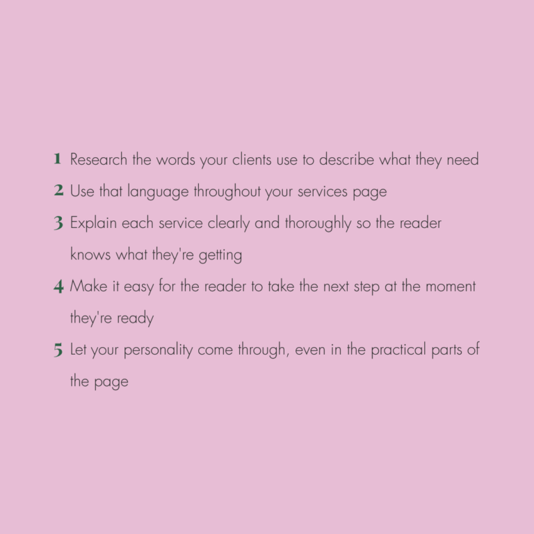 Five things your services page needs to get right